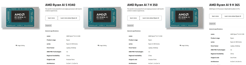 AMD представила мобильные процессоры Ryzen AI H 300, которые появятся только в китайских ноутбуках