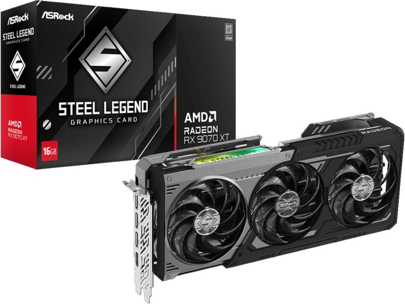 ASRock представила Radeon RX 9070 XT и RX 9070 в версиях Taichi, Steel Legend и Challenger — до 3100 МГц из коробки